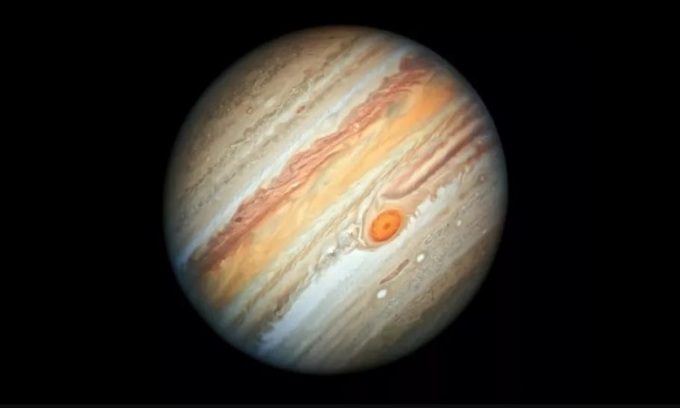 Sao Mộc trong hình ảnh này từ kính viễn vọng Hubble.  Ảnh: NASA