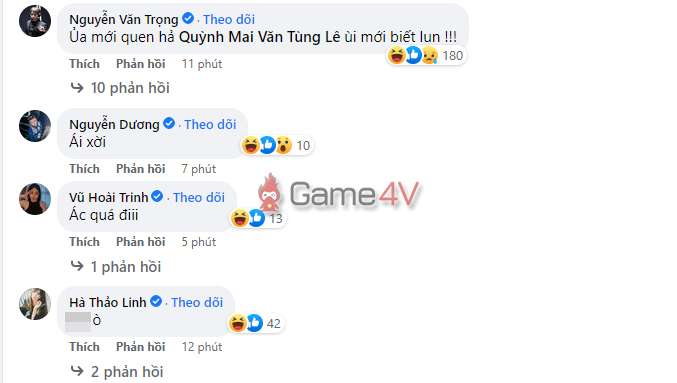 Huấn luyện viên Ren, rapper Tez, streamers Lai Lai và Hà Thảo Linh đã để lại bình luận bên dưới bài đăng của Mai Dora.