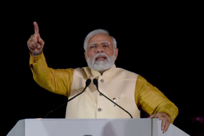 Thủ tướng Ấn Độ Narendra Modi có bài phát biểu tại New Delhi ngày 8 tháng 9. Ảnh: AFP.